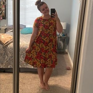 Lularoe Rose Print Carly